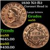 Image 1 : 1830 N2-R2 Coronet Head Large Cent 1c Graded Choice AU