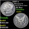 Image 1 : 1897-s Morgan Dollar $1 Graded Select+ Unc