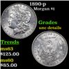 Image 1 : 1890-p Morgan Dollar $1 Graded Unc Details