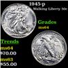 Image 1 : 1945-p Walking Liberty Half Dollar 50c Graded Choice Unc