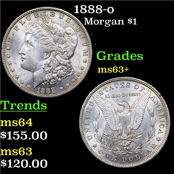 1888-o Morgan Dollar $1 Graded Select+ Unc