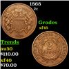 Image 1 : 1868 Two Cent Piece 2c Graded xf+