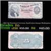 Image 1 : 1863 25c Fractional Currency, fourth issue George Washington Grades f+