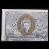 Image 2 : ***Auction Highlight*** Mint Error 1863 US Fractional Currency 50c Second Issue fr-1318 Washington I