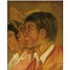 Image 1 : 20th Century Mexican School Three Men Oil on