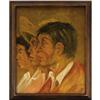 Image 4 : 20th Century Mexican School Three Men Oil on