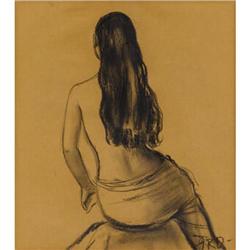 Gladys Rockmore Davis, charcoal on paper