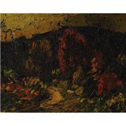 Perrine Van Dearing Oil on artists board Autumn