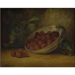 August Laux (American 1827-1941) Still Life with