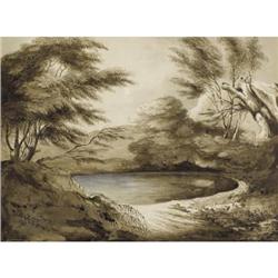 Jervis McEntree Ink and watercolor on paper