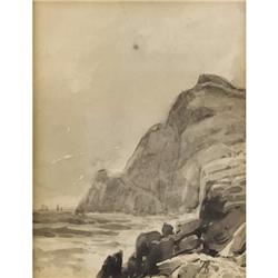 Alfred Thompson Bricher Ink and wash on paper