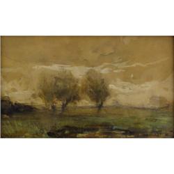 William Maris Watercolor and crayon on paper