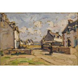 Andre Prevot-Valeri Oil on masonite Village