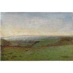 Herbert Dalziel Oil on canvas Spring Landscape