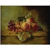 Image 1 : AGNES AUGUSTA BARTLETT, Still Life with Peaches and Grapes