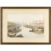 Image 4 : JEAN HENRI ZUBER WATERCOLOR ON PAPER SEINE RIVER