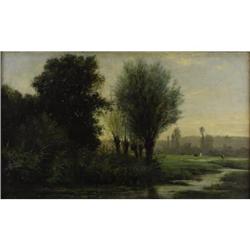 Auguste Allonge Oil on canvas laid on panel