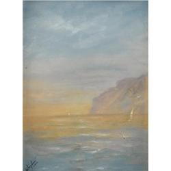 IVAN KONSTANTINOVICH AIVAZOVSKY, Seascape with Cliffs on the Horizon