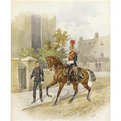 Orlando Norie (British, 1832-1901) An Officer on