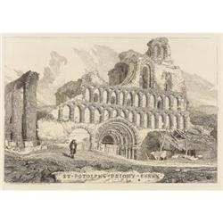 John Sell Cotman, etching, St. Botolph's Priory