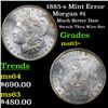 Image 1 : 1885-s Mint Error Morgan Dollar $1 Grades Select+ Unc