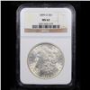Image 2 : NGC 1899-o Morgan Dollar $1 Graded ms62 By NGC