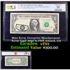 Image 1 : PCGS Mint Error Overprint Misalignment Error Cool! 2003 $1 FRN Atlanta, GA Graded vf35 By PCGS
