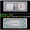 Image 1 : 1935A $1 Silver Certificate Hawaii WWII Emergency Currency Rare PC Block Grades vf+