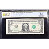 Image 2 : PCGS Mint Error 2009 $1 Federal Reserve Note San Francisco, CA Cutting Error Graded cu62 By PCGS