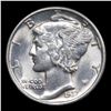 Image 2 : 1937-p Mercury Dime 10c Grades Choice Unc+ FSB