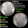 Image 1 : 1880-p Morgan Dollar $1 Grades Choice+ Unc