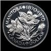 Image 3 : Proof 1970 Elizabeth II KM-78 $1 Canadian Commemorative  Grades GEM++ Proof Deep Cameo