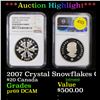 Image 1 : Proof ***Auction Highlight*** NGC 2007 Crystal Snowflakes Canada Iridescent 20 Graded pr69 DCAM By N