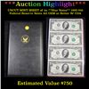 Image 1 : ***Auction Highlight***  UNCUT MINT SHEET of 4x **Star Notes** 1995 $10 Federal Reserve Notes All GE