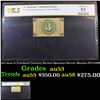 Image 1 : PCGS 3rd Issue 3c Fractional Currency Reverse Specimen Narrow Margins FR-1226SP Graded au53 By PCGS