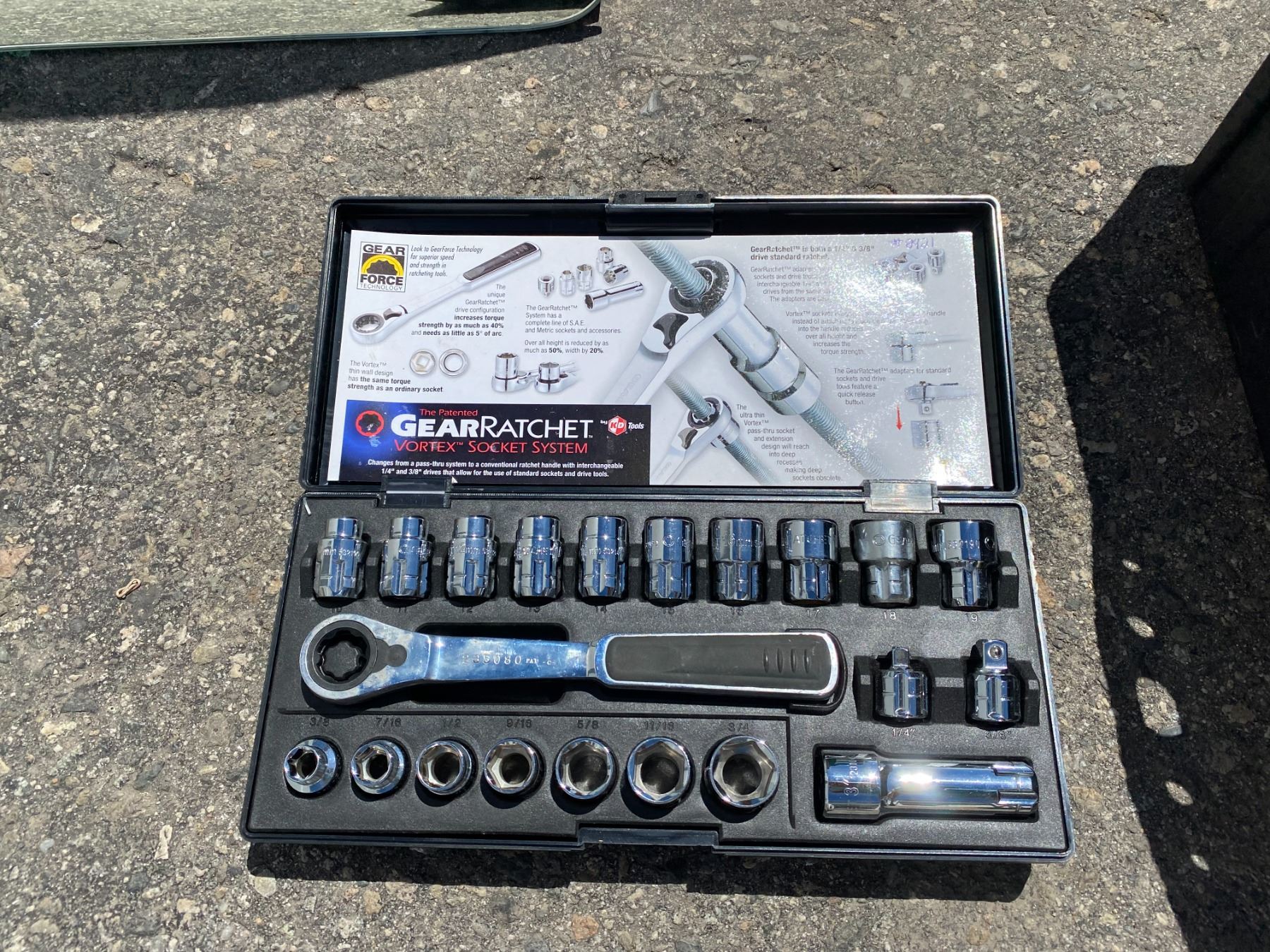 Gear ratchet vortex socket system