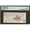 Image 2 : Canada BC-55bA 1986 $2 BBX Replacement SMALL B SUPGEM67EPQ PMG FINEST KNOWN