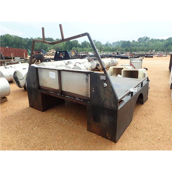 8' X 8' FLATBED WITH HEADACHE RACK & GOOSENECK BALL (A1)