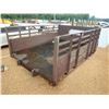 Image 2 : FLATBED TRUCK BODY W/HEADACHE RACK & SIDE, 9' LONG