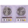 Image 2 : Lot of 1881-S & 1882-S $1 Morgan Silver Dollar Coins PCGS MS63