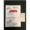 Image 2 : CAST SIGNED JAWS MOVIE SCRIPT COVER ( REAL AUTHENTICS COA)