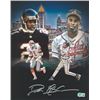 Image 1 : Atlanta Deion Sanders Authentic Signed 11x14 Collage Photo (Beckett Witnessed)