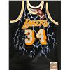 Image 3 : AUTHENTIC SHAQUILLE ONEAL MITCHELL AND NESS LIGHTNING LAKERS CUSTOM JERSEY ( SCHWARTZ COA)