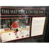Image 2 : JONATHAN TOEWS SIGNED "HAT TRICK ON HAT DAY" FRAMED DISPLAY ( FRAMEWORTH COA)