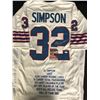 Image 2 : O.J. SIMPSON SIGNED CAREER STATS JERSEY ( JSA COA)