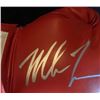 Image 2 : MIKE TYSON & EVANDER HOLYFIELD AUTOGRAPHED RED EVERLAST BOXING GLOVE (JSA COA)