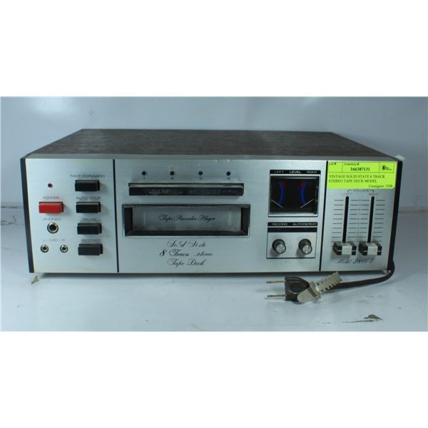 VINTAGE SOLID STATE 8 TRACK STEREO TAPE DECK MODEL