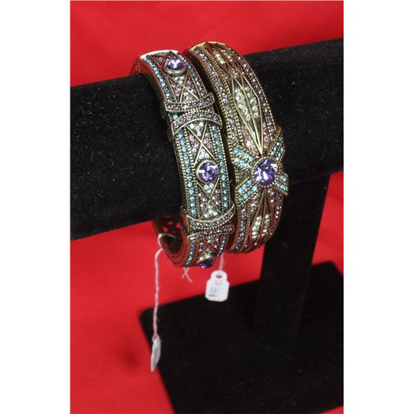 AUTHENTIC HEIDI DAUS DOUBLE BANGLE SET