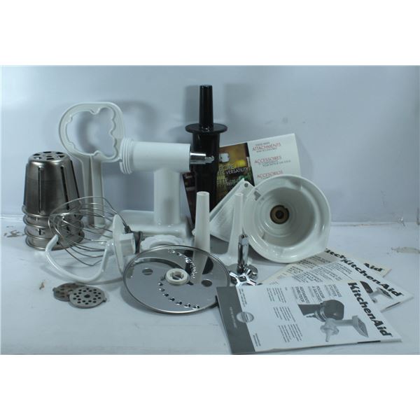 FLAT OF KITCHEN AID MIXER ATTACHMENT & ACCESSORIES