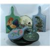 Image 1 : WOOD DECORATIVE PAINTED FOLK ART ITEMS- LOT OF 8